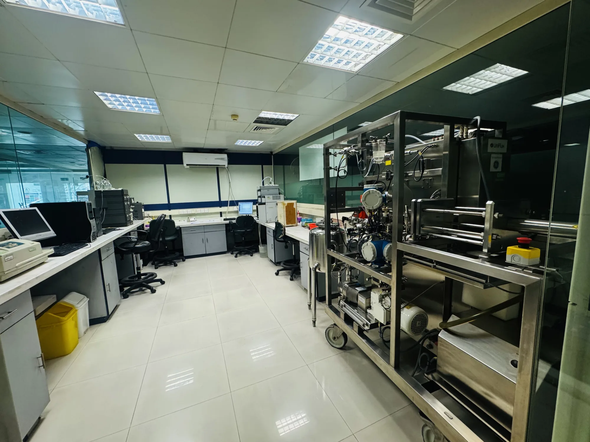 Specialized equipment in the CEMB bioprocess laboratory