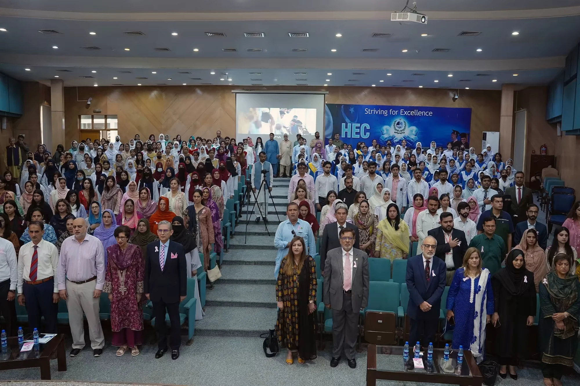CEMB postgraduate students and faculty gathered in the auditorium
